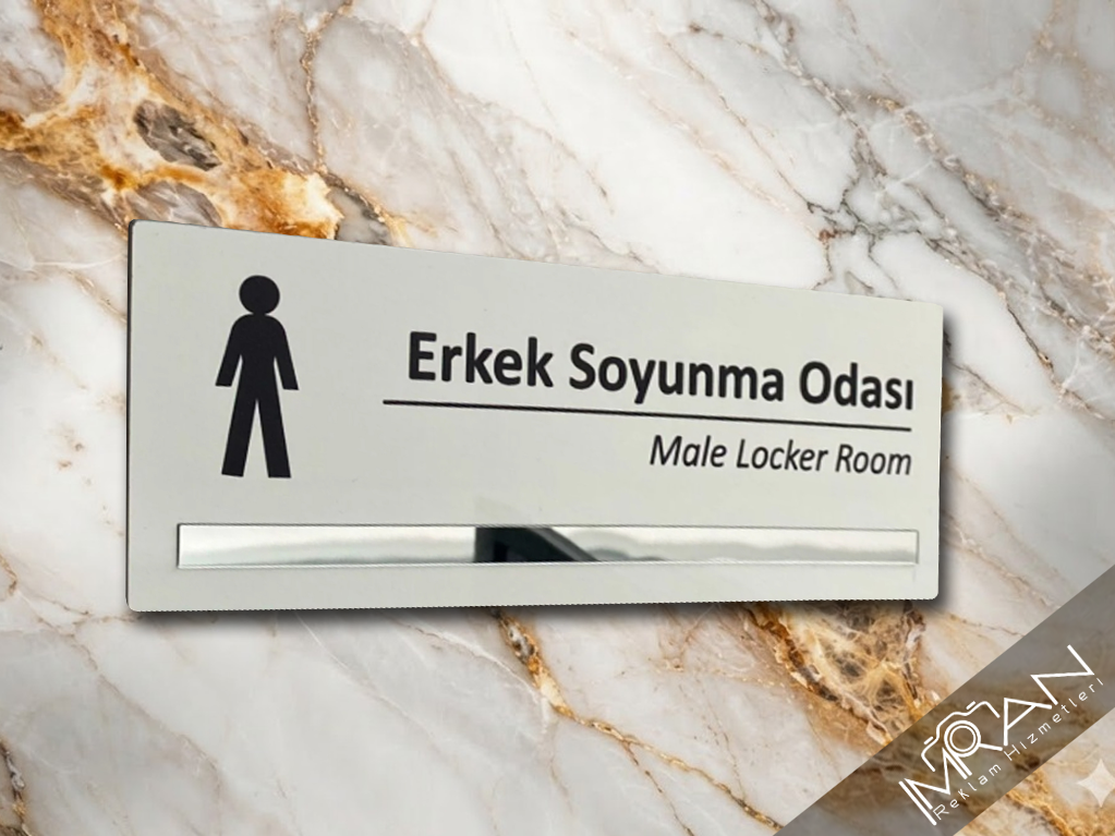 Erkek Soyunma Odası Kapı İsimliği